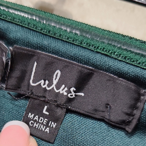 Lulus Unstoppable Stunner Hunter Green Ruffled One-Shoulder Mini Dress L Wedding - Picture 9 of 9